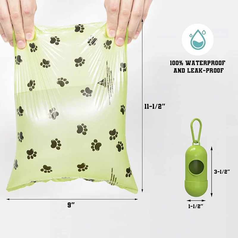 Pet Biodegradable Trash Bag Dog Poop Bags Bulk Biobase Scented Poo Bag Degradable Cat Waste Bags Outdoor Pets Carriers Tool