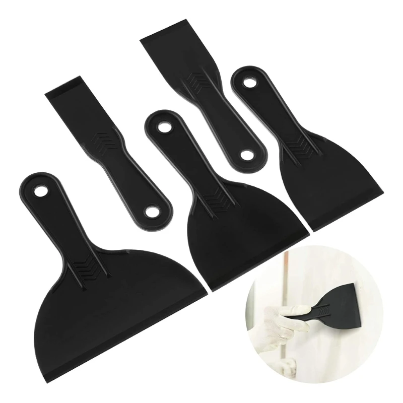 Multi-Purpose Plastic Putty Knife Set Putty Filler Spatula Scraper Putty Knife Scraper Drywall Spatula Wall Scraper Paint Scraper