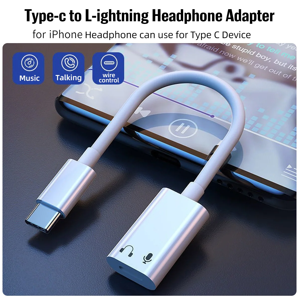 USB type C to iOS Headphone Audio Adapter Cable For iPhone 15 promax Type C to Lightning Adapter Earphone Converter For iPad Pro lightning to usb c adapter ios to type c adapter