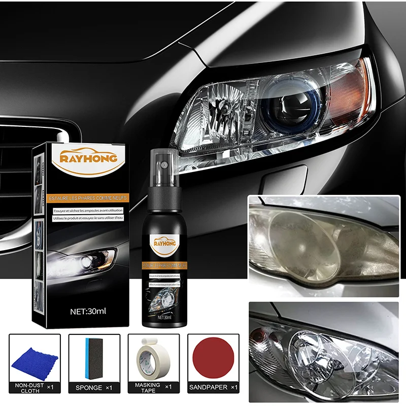 

Car Headlight Polishing Agent Scratch Remover Repair Fluid Headlight Polish Maintenance Liquid Kit Repair Tool Auto Accessories