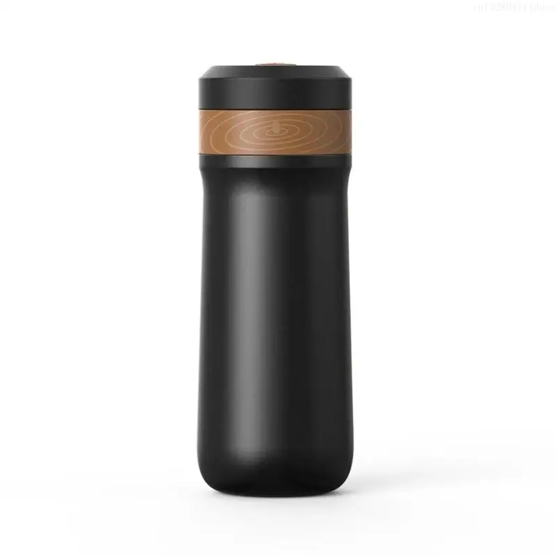 Portable Outdoor French Press Insulated Coffee Pots Stainless Steel Texture R9UD