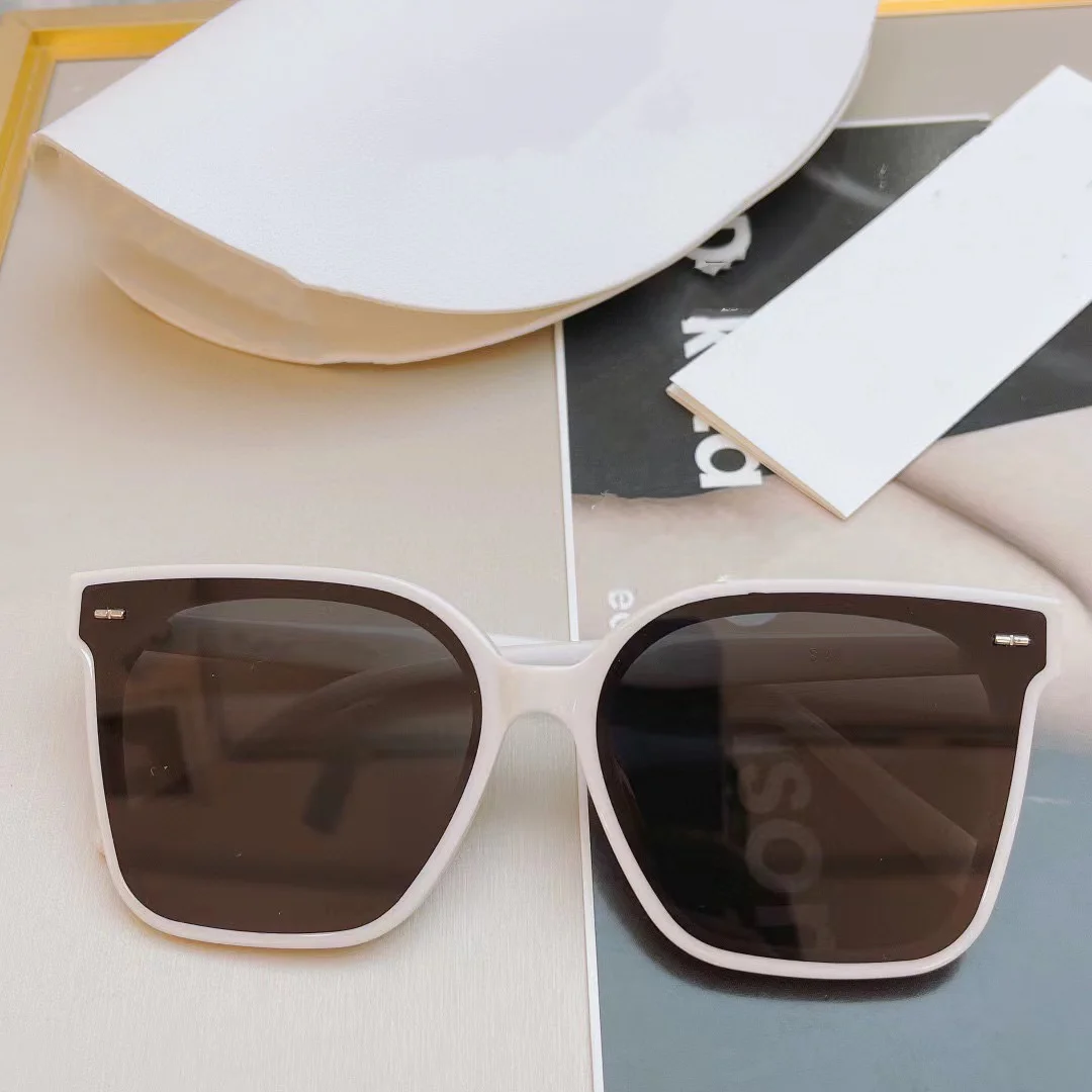 

Original Factory GENTLE GM SAL Series White Square Aceate Frame Men Women Sunglasses High End Polarized UV400 Couple Eyewear
