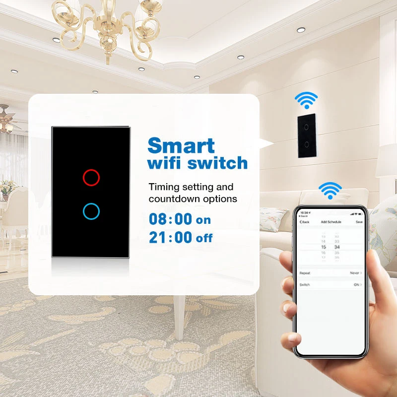 Interruttore Luce Smart Jinvoo WiFi 3 Gang - Compatibile Con Alexa E Google Assistant