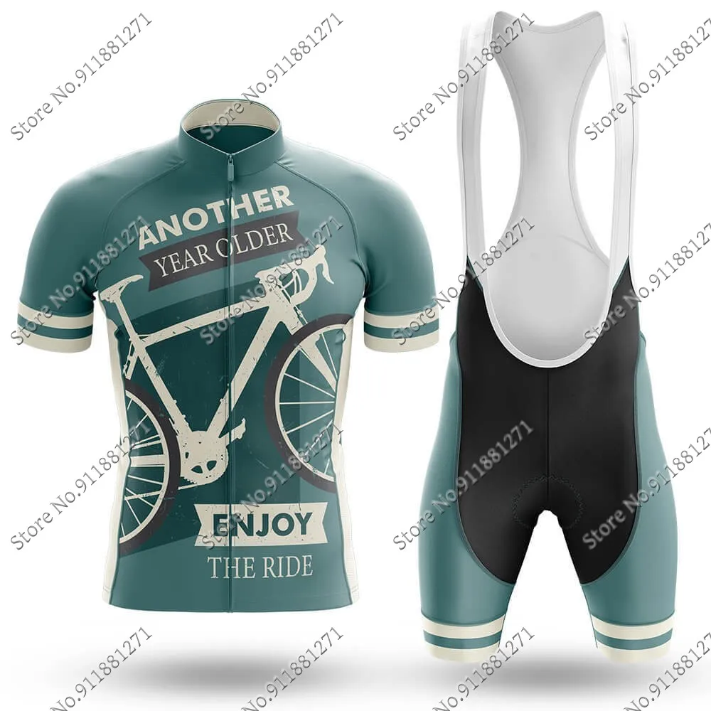 2023 Another Year Older Cycling Jersey Set Men Summer Clothing Road Bike Shirts Suit Bicycle Bib Shorts MTB Maillot Ropa 2