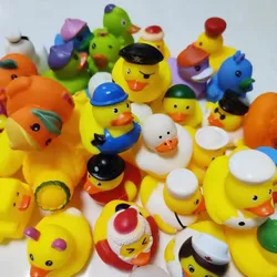 5-20Pcs Rubber Duck Bulk Assorted Duck Bath Toys Kids Birthday Gifts Baby Shower Party Gifts Cake Decorations