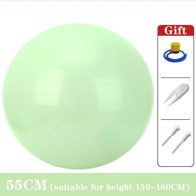 Women Gym Yoga Fitness Ball Thickening Type Anti-explosion Diameter 55/65/75 Cm Pilates Workout Ball Sculpting Legs And Hips