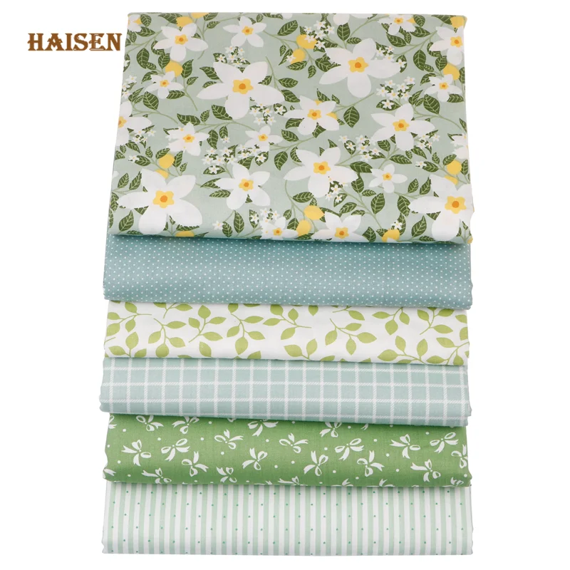 6 stücke, Blumen Serie Set, Gedruckt Twill Baumwolle Stoff, patchwork Tuch Für DIY Nähen Quilten Baby & kinder Material,40cm x 50cm