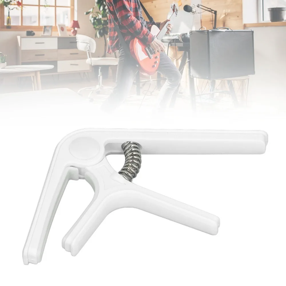 ABS ​ Gitarren-Capo ​ ​ Gleichmäßiger Druck ​ Anfänger-Capo ​ Frühlings-Capo ​ Rosa/Hellgrün/Schwarz/Weiß ​ Robuster Capo ​ – Detail 5