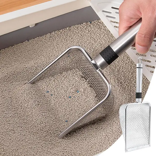 Stainless Steel Cat Sand Shovel Fine Pores Pet Poop Shovel For Rabbits Dogs Toilet Cleaning Tools Pets Supplies Stainless Steel Cat Sand Shovel Fine Pores Pet Poop Shovel For Rabbits Dogs Toilet Cleaning Tools Pets Supplies