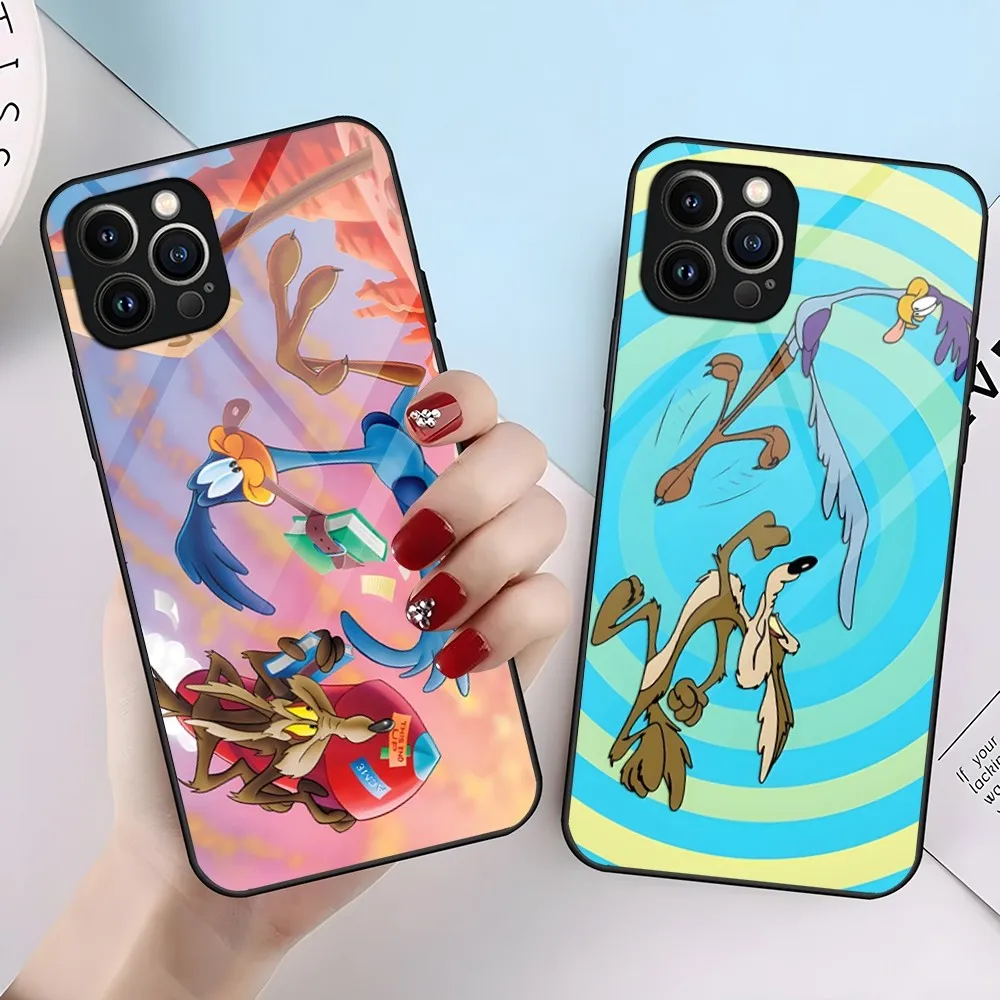 Custodia Per Telefono Maglia Willy Coyote Road Runner Per Iphone 14 Pro 12 15 13 11 Mini Xs Xr Max 8 7 6 Plus Se 2020 Glass Cove