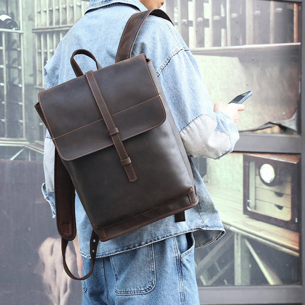 Рисунок 4 - Вместительный рюкзак из натуральной кожи для мужчин