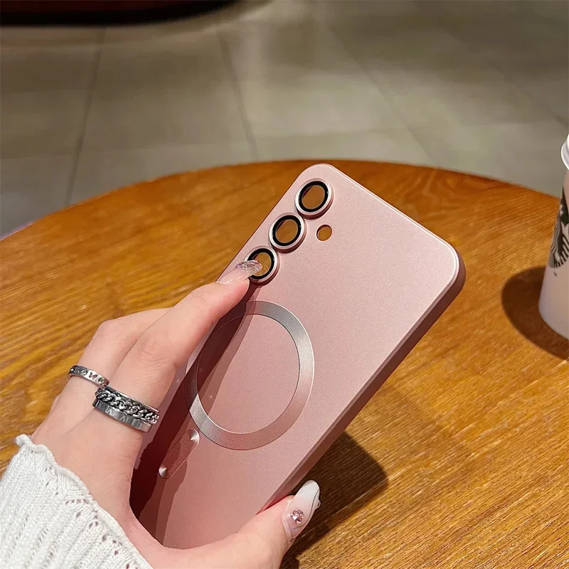 For Magsafe Luxury Liquid Magnetic Case For Samsung Galaxy S26 S25 S24 S23 S22 Ultra Plus FE A17 A56 A36 A16 A55 A35 Phone Cover 5