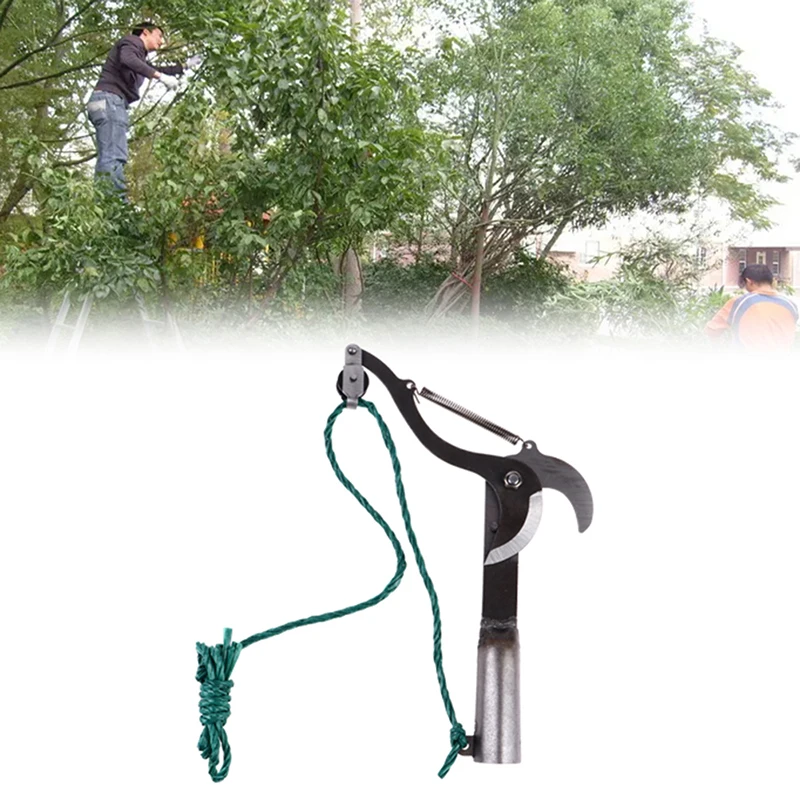 1PC High-Altitude Extension Lopper Branch Scissors Extendable Fruit Tree Pruning Saw Cutter Garden Trimmer Tool With Rope 5