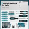 379-PCs Home Tool Kit - Protable Complete Household and Auto Repair Tool Set - Hand General Basic Tool Box Storage Case 6