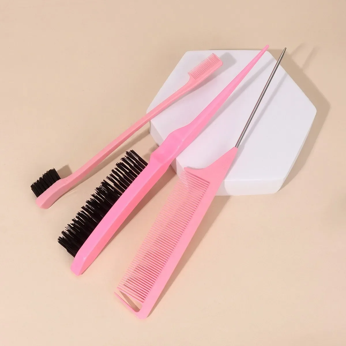 Hair Styling Tool 12Pcs/set Spray Bottle Silicone Hair Wash Brush Eyebrow Brush Mouse Tail Comb Duck Mouth Clip Hair Ring Salon Special Tool Set