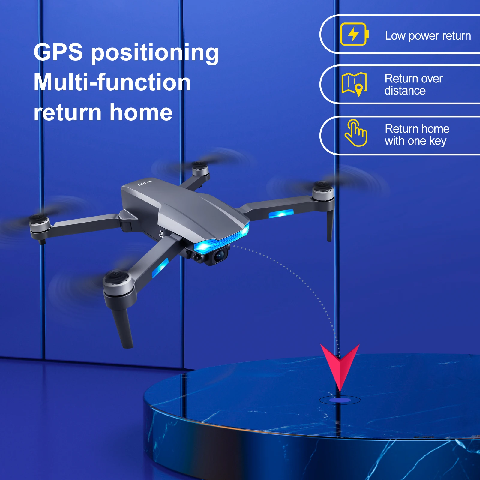 JINHENG S106 GPS Drone, Low power return GPS positioning Multi-function Return over distance return home .