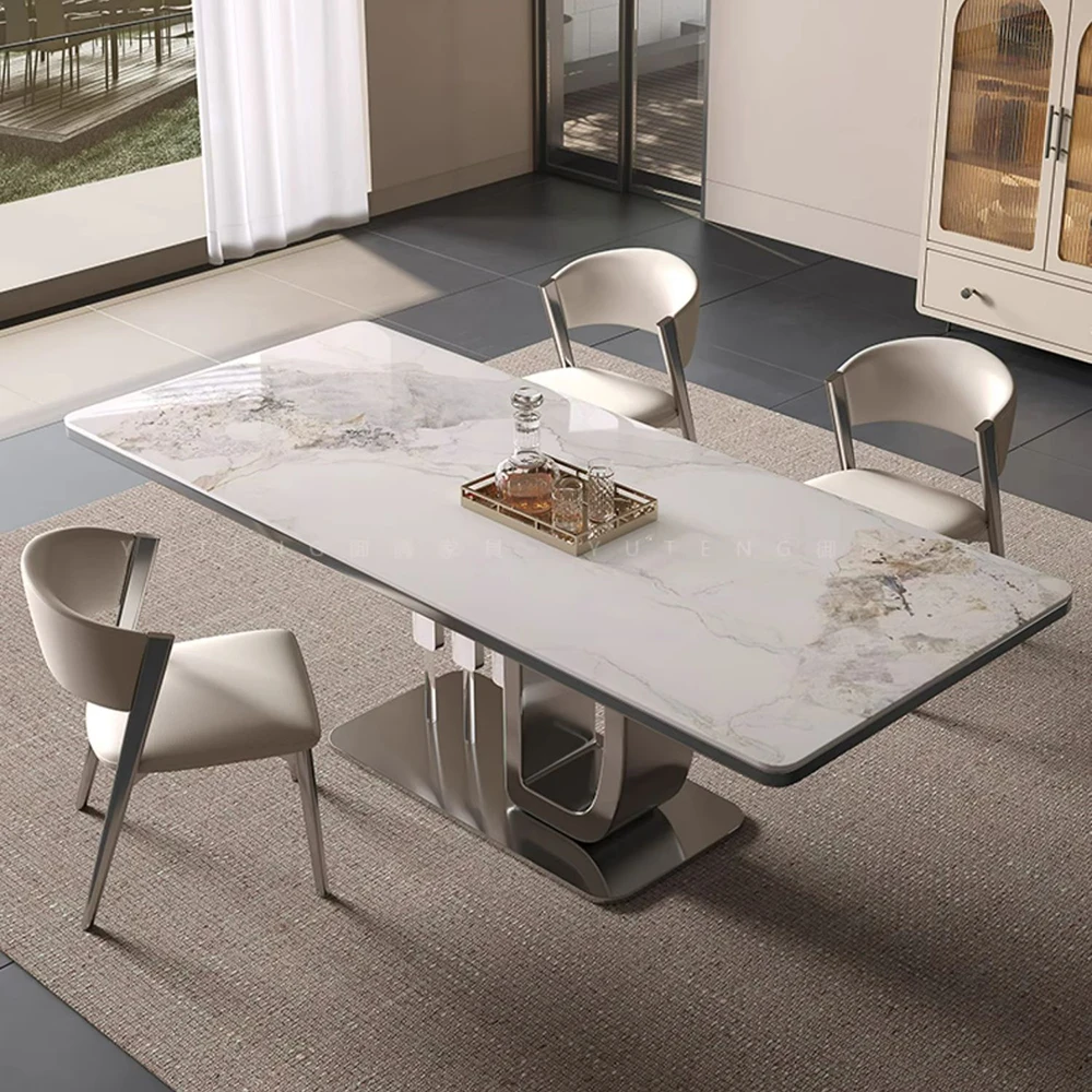 

Luxurious Modern Simple Home Rectangular Microcrystalline Stone Table