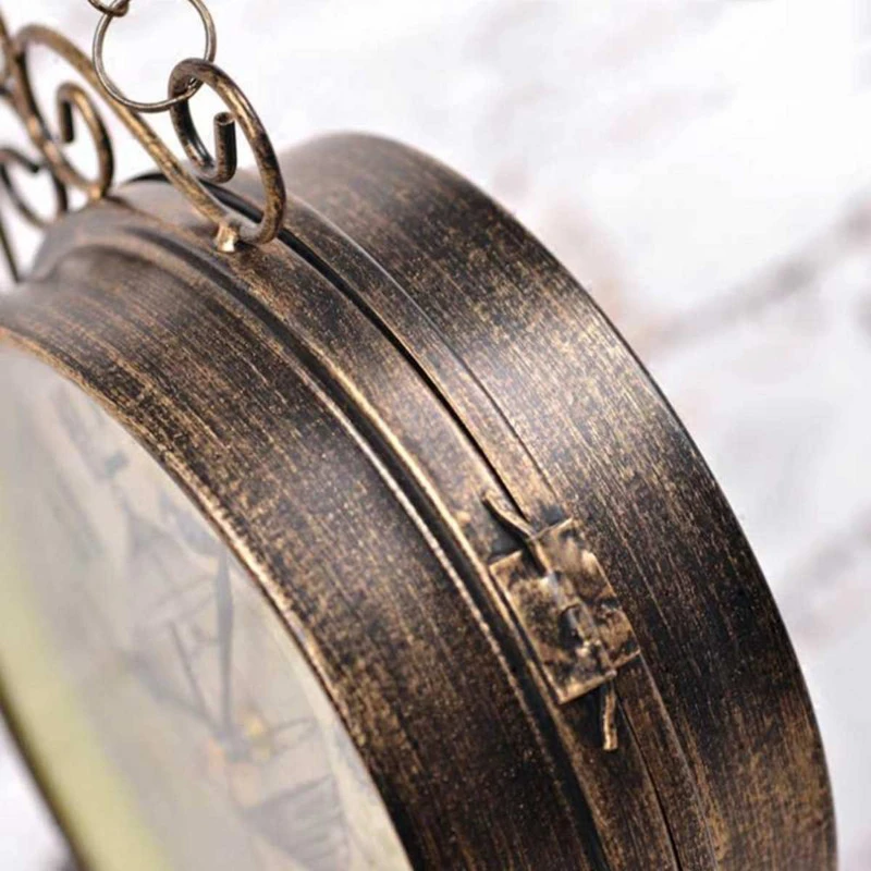 Antique Double-Sided Outdoor Garden Wall Clock 5