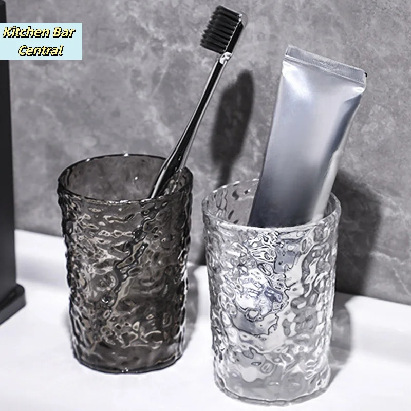 Plastic Mouthwash Cup With Handle For Bathroom Toothbrush Holder_voghion.com