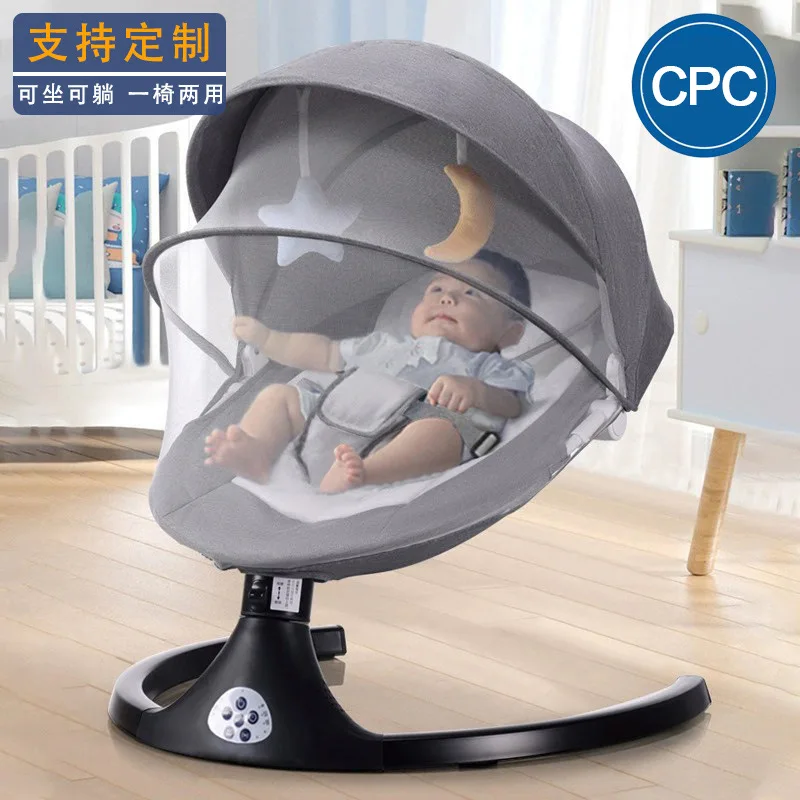 

Intelligent baby electric rocking chair to coax the baby to sleep artifact swing chair multi-functional lying comfort chair