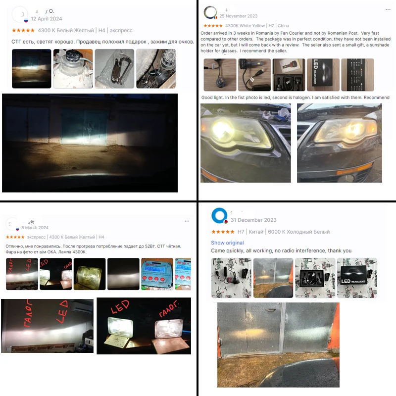 LED Headlights JEXITO E11P 130W 6000K h7 h4 4300K h11 9006 H1 H3 9005 HB4 opel lada