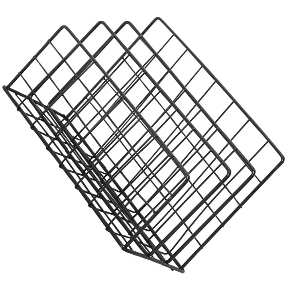 데스크탑 메일 정리함 금속 보관함 3 슬롯 세련된 전기도금 와이어 매거진 홀더 메일 분류기 사무실 보관함