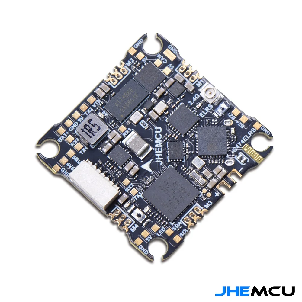 JHEMCU G474ELRS AIO contrôleur de vol récepteur 2.4G intégré OSD 8 mo boîte noire 1-2S 25x25mm pour Drone Freestyle RC FPV