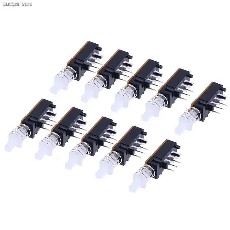 10Pcs 6Pin לדחוף מתג A03-03 A04 A05 מפתח מתג PS42F42 כוח מתג נעילת אין נעילה