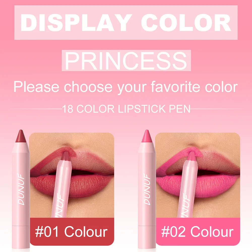 Matte Brown Lip Liner Pencil 18 Colors Red Contour Lip Tint Makeup Waterproof Nude Lipstick Crayon Pen Lip Contouring Cosmetics 6