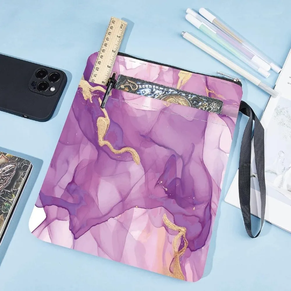 Elegant Purple Gradient Washable Fabric Book Protector Sleeve
