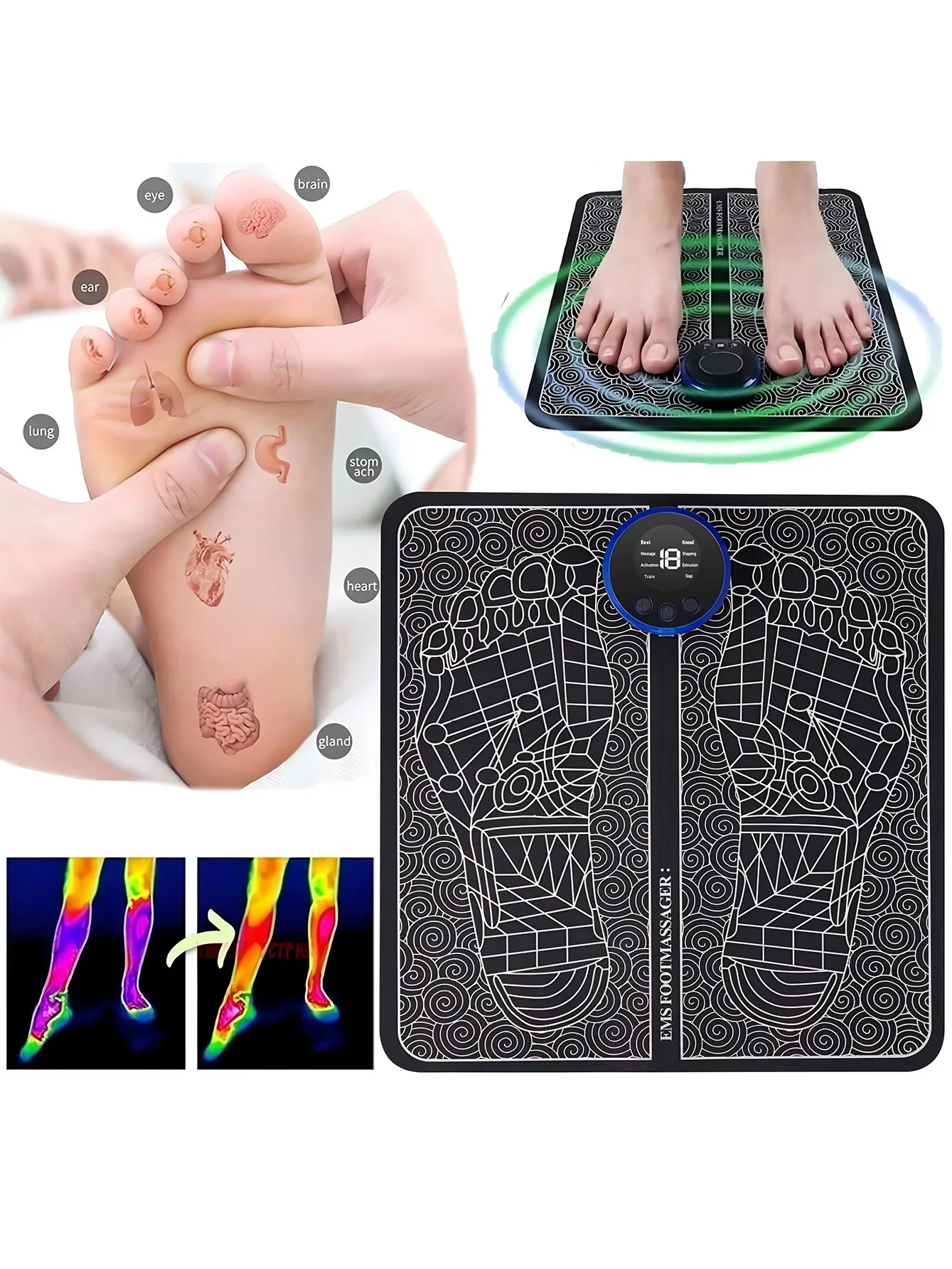 Automatic Foot Massager Machine for Relaxation Therapy