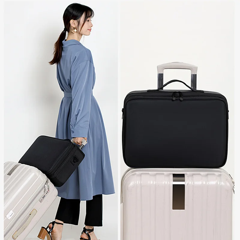 Large Capacity Makeup Kits Travel Cosmetic Bag for Women's Portable Cosmet Beauty Case Nail Tool Suitcases Lipstick Organizer 5