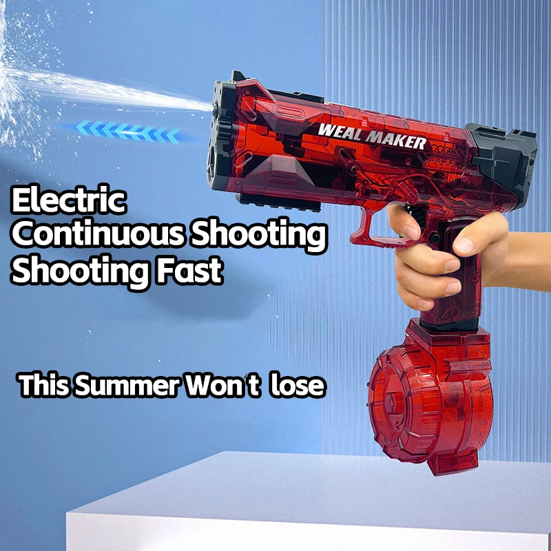 New Summer Water Gun Electric Pistol High-pressure Full	Automatic ShootingWater	Beach Toy	Gun For	kid	Children	Boys Girls Adult 3