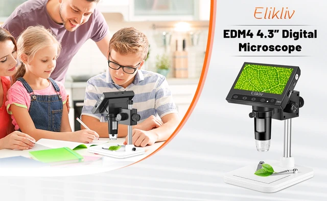 Elikliv EDM4 4.3 LCD Digital Microscope for Electronic 1000x Coin