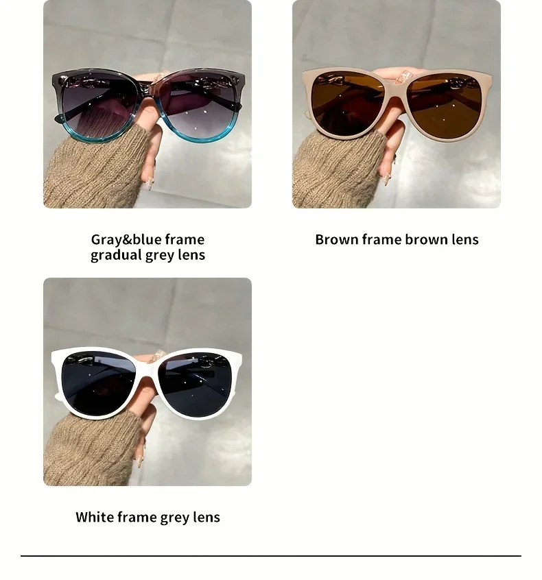 Damenmode-Sonnenbrille mit großem Rahmen für den Außenbereich, personalisierte Katzenaugen-Sonnenbrille für Damen, Retro-Schmetterlings-Sonnenbrille – Detail 8