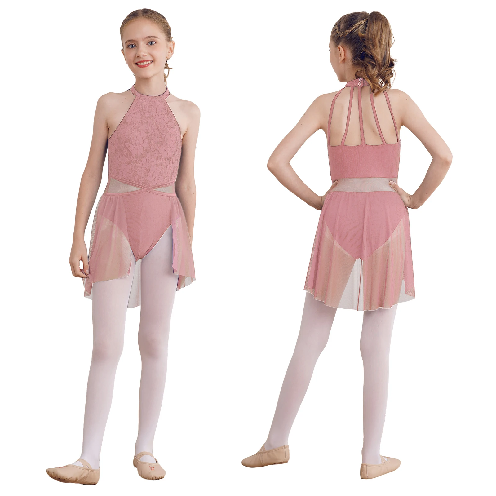 thumbnail image 1 of Vestido lírico de Ballet brillante con diamantes de imitación para niñas, disfraz de patinaje artístico y gimnasia, vestido con tutú de bailarina con dobladillo Irregular, Ropa de baile, 1 of 5