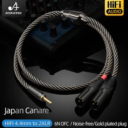 Premium HiFi Audio Balanced 4.4mm to XLR Y Splitter Cable with 6N OFC - 1m (4.4mm to 2xlr male)