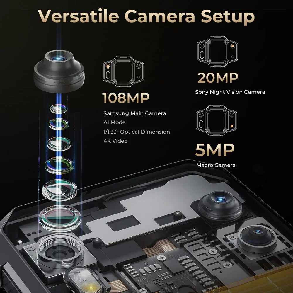 Oukitel WP30 Pro 5G Rugged Phone Android 13 12GB+512GB Smartphone 11000mAh 6.78\