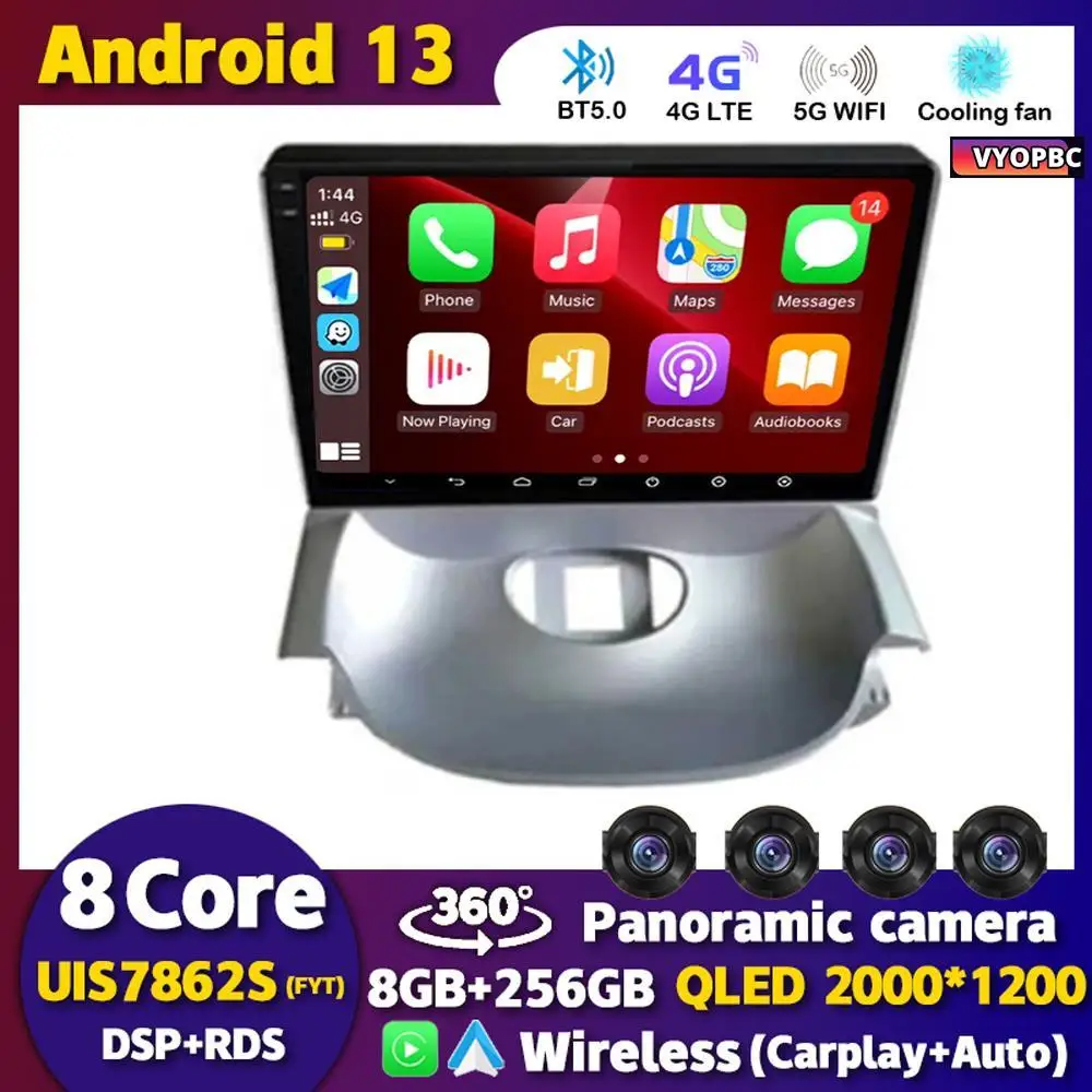 

Android 13 Carplay Auto For Peugeot 206 2004-2008 For Citroen C2 2006-2013 Car Radio Multimedia Player GPS DSP Stereo WIFI+4G BT