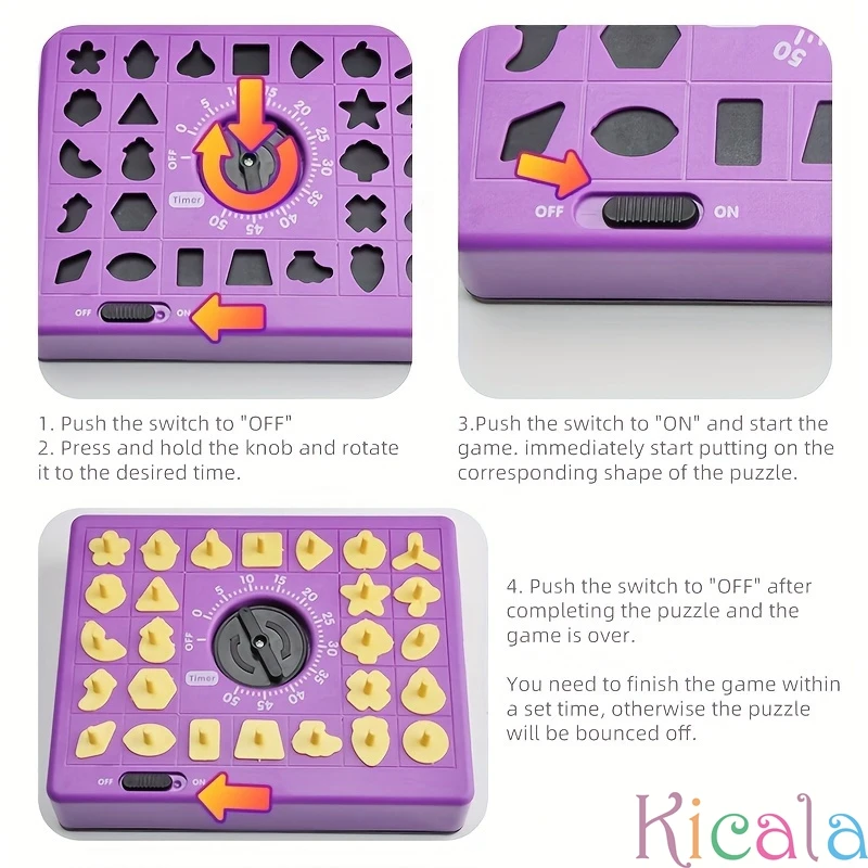 Pop Up Board Game With Shape Matching Puzzles For Kids Gamie Time Game  Early Education Toys For Boys & Girls Teaches Shape Toys 4
