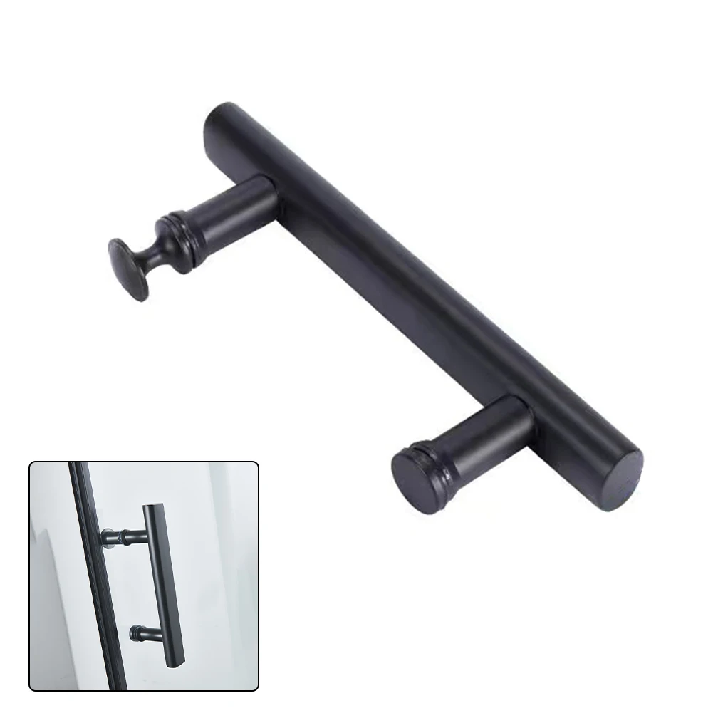 Aço inoxidável cromado porta do chuveiro alças, Substituição Pull Handle, Maçanetas de porta para chuveiro, 145mm
