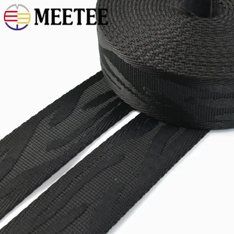 블랙 나일론 웨빙 테이프 자카드 리본, 핸드백 스트랩 가방 벨트 바이어스 바인딩, DIY 의류 재봉 액세서리, 1 m, 2 m, 3 m, 5m, 38mm