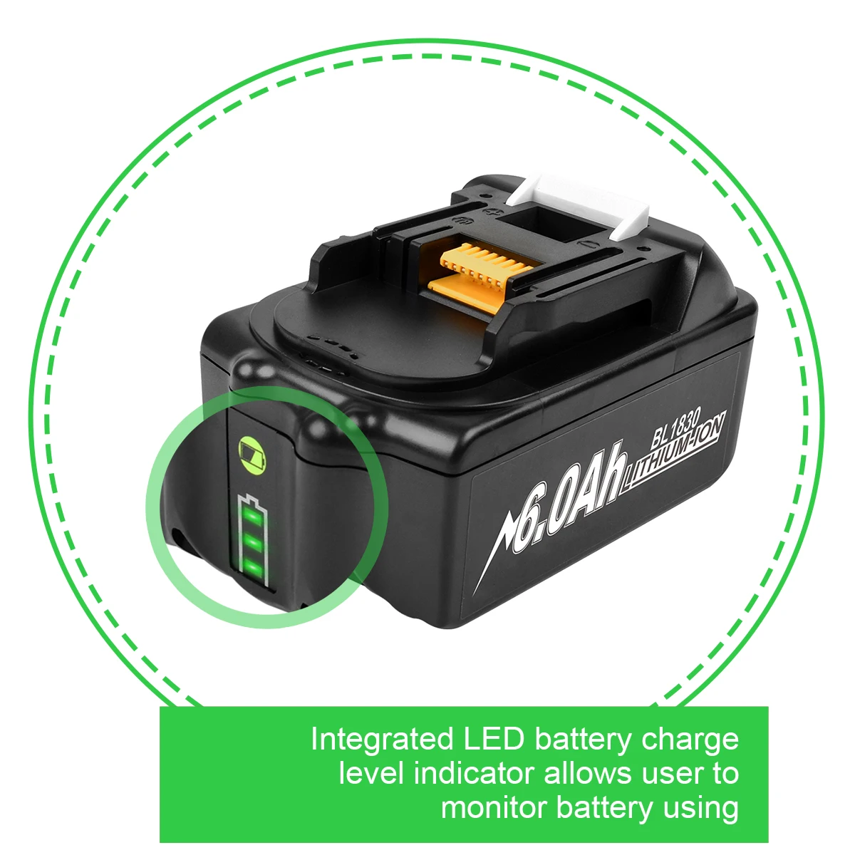 Rechargeable Lithium Battery 18V 3.0/4.0/6.0/9.0Ah For Makita BL1830-BL1840