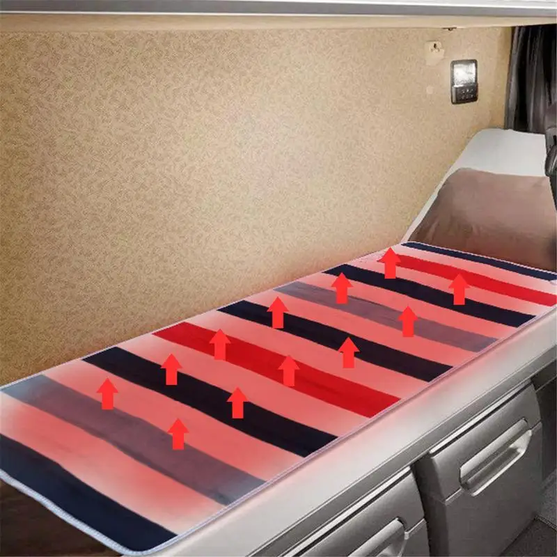 12/24V Car Electric Heated Blanket Mat For Cold Weather Winter Warm Travel Electric Heated Blanket Mattress For Cars Trucks RVs