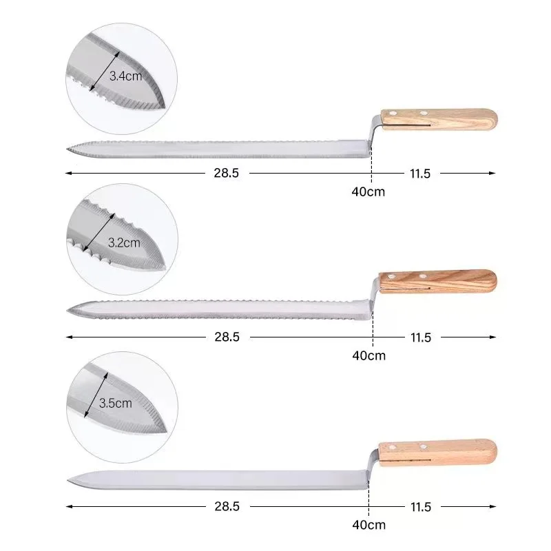Description Picture 2 of item40cm Stainless SteelBeekeeping Tools Bee Honey Uncapping Scraping Knife Bee Hive Scraper Equipment Cutter for Beekeeper Supplies