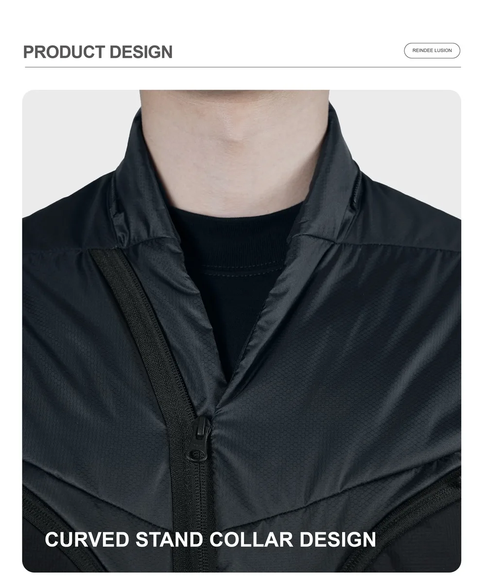 Reindee Lusion 24aw primaloft curved asymmetric zipper lightweight inner jacket warm midlayer multipocket techwear gorpcore