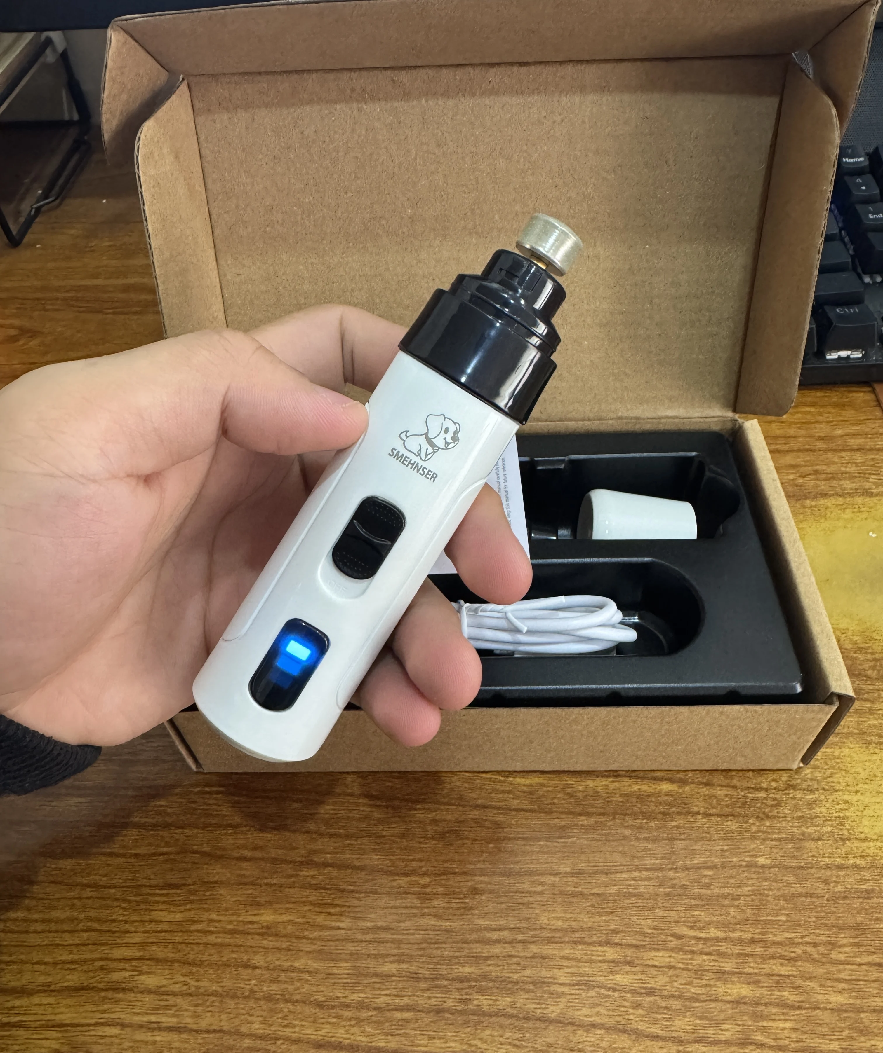 Rechargeable Dog Nail Grinders USB Charging Pet Nail Clippers Electric Dog Cat Paws Grooming Trimmer Tools Pet Nail Clipper