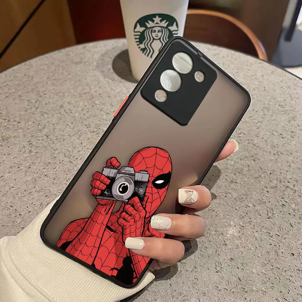 thumbnail image 1 of Matte Case for infinix NOTE 12 G96 11 10 8I 8 7 SMART 4 SPARK 8 5 6 PRO S5 Case Funda Coque Shell Marvel Avengers Heros Faceless, 1 of 5