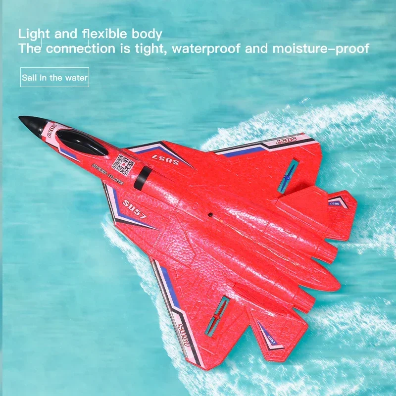 【Fast and Reliable Shipping】 RC Plane SU57 2.4G With LED Lights Aircraft Remote Control Flying Model Glider EPP Foam Toys Airplane For Children Gifts FX620.