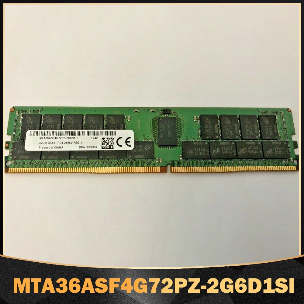 

1PCS 32GB 32G 2RX4 RAM DDR4 PC4-2666V 2666 ForMT Memory MTA36ASF4G72PZ-2G6D1SI